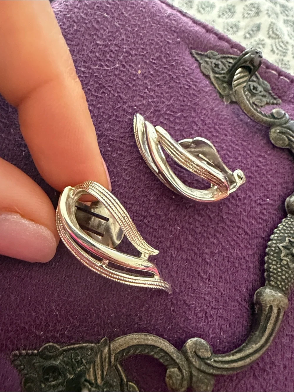 Sarah Coventry Silver-Tone Clip-On Earrings - Elegant Women's Jewelry